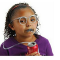 Mustache Drinking Straw Glasses